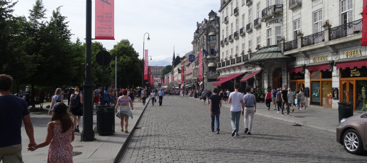 Oslo: Zentrum mit Karl Johans Gate