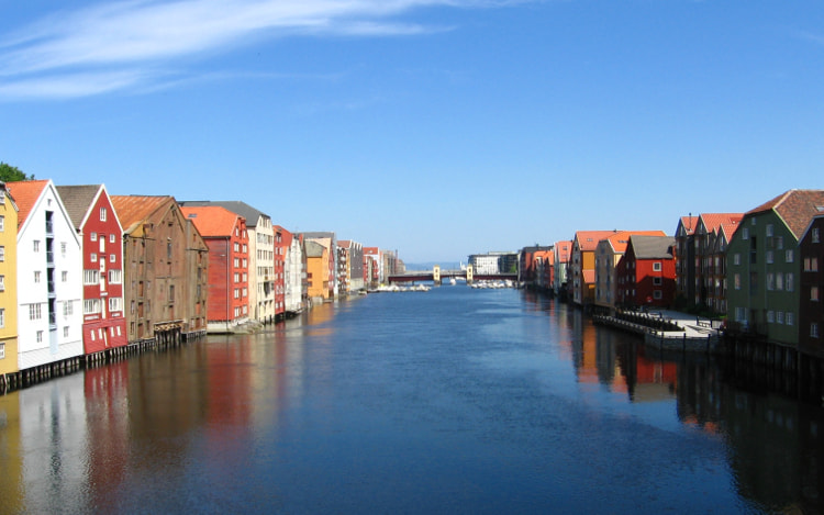 Trondheim: Bakklandet am Nidelv